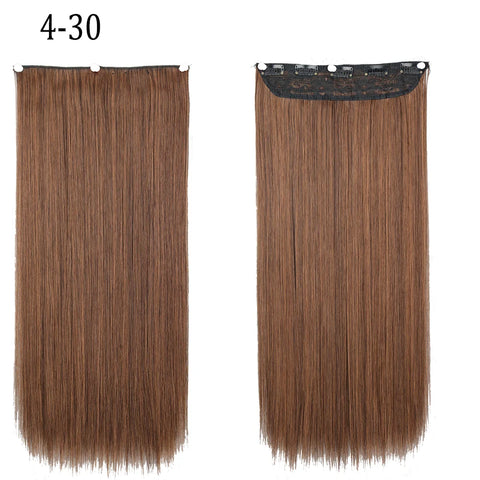 Long Straight Hairstyle 5 Clip Natural Hair Extension