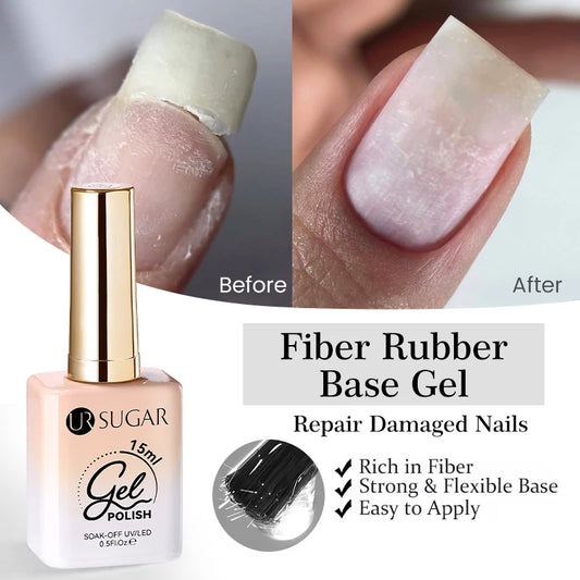 UR SUGAR 15ml Fiber Rubber Base Gel for Nail Repair