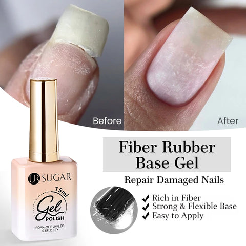 UR SUGAR 15ml Fiber Rubber Base Gel for Nail Repair