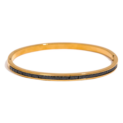 Yhpup Colorful Cubic Zirconia Stainless Steel Bracelet for Women - Luxury Fashion Jewelry