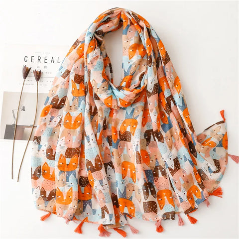 Luxury Cotton Scarf for Women - Stylish Large Shawl