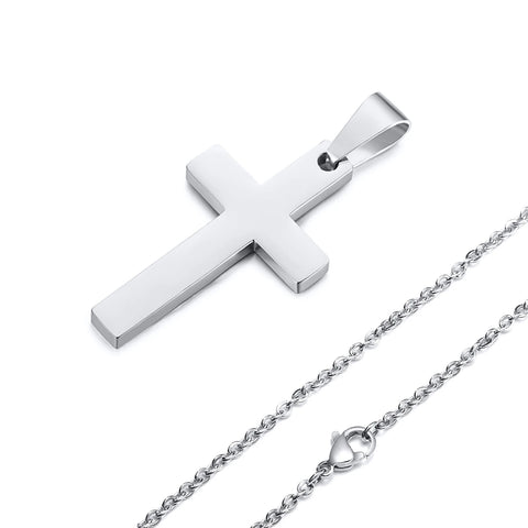 Waterproof Cross Necklaces for Men - Anti-Allergy Stainless Steel Jewelry Gifts