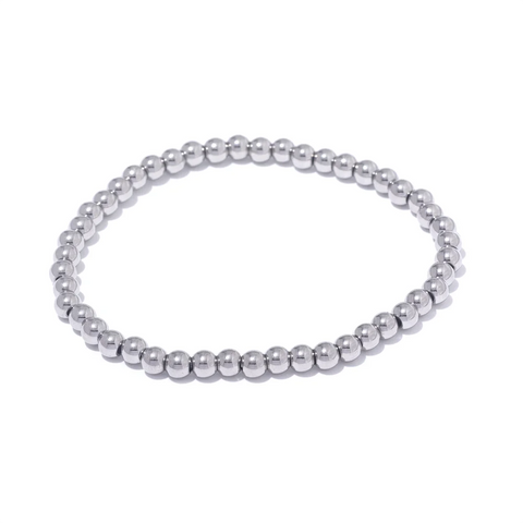 Yhpup Handmade Waterproof Stainless Steel Beads Bracelet for Men - Gold Color Jewelry