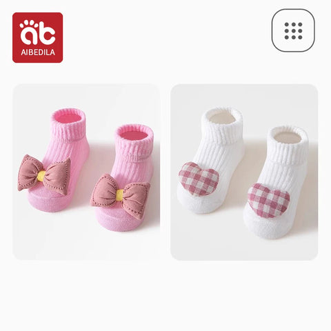 AIBEDILA Cute Cartoon Animals Baby Socks
