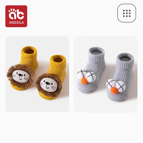 AIBEDILA Cute Cartoon Animals Baby Socks