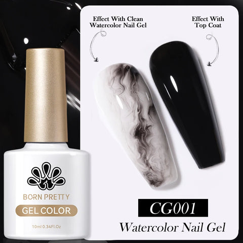 BORN PRETTY 10ml Clear Blooms Gel Polish for Marble Nail Art