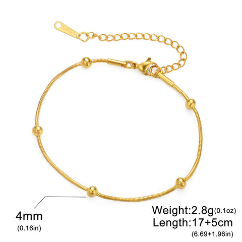 Skyrim Stainless Steel Gold Color Bracelet - Trendy Minimalist Jewelry for Women