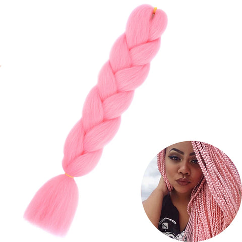 24" Synthetic Yaki Braids Hair - Ombre Kanekalon Jumbo Braid Hair Extensions for Women