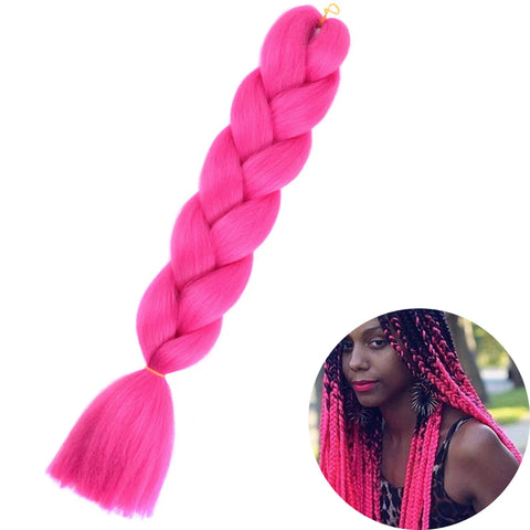24" Synthetic Yaki Braids Hair - Ombre Kanekalon Jumbo Braid Hair Extensions for Women