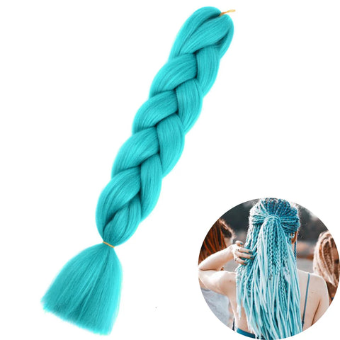 24" Synthetic Yaki Braids Hair - Ombre Kanekalon Jumbo Braid Hair Extensions for Women