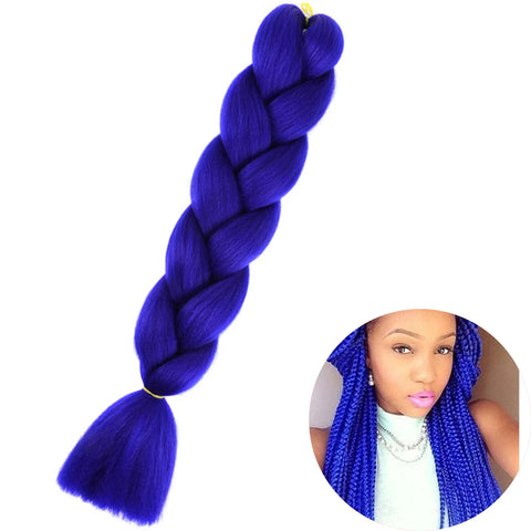24" Synthetic Yaki Braids Hair - Ombre Kanekalon Jumbo Braid Hair Extensions for Women