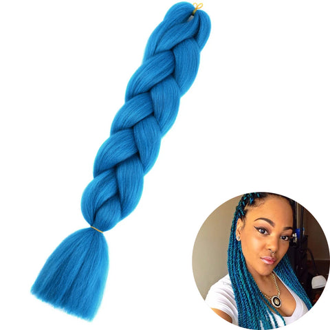 24" Synthetic Yaki Braids Hair - Ombre Kanekalon Jumbo Braid Hair Extensions for Women