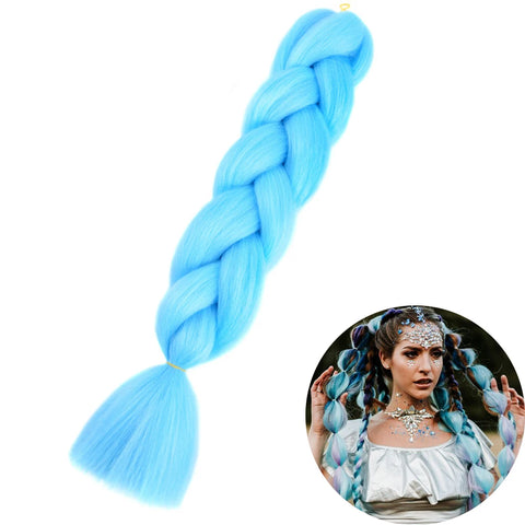 24" Synthetic Yaki Braids Hair - Ombre Kanekalon Jumbo Braid Hair Extensions for Women