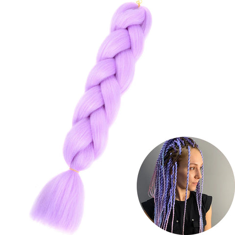 24" Synthetic Yaki Braids Hair - Ombre Kanekalon Jumbo Braid Hair Extensions for Women