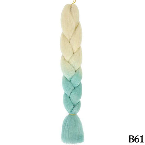 24" Synthetic Yaki Braids Hair - Ombre Kanekalon Jumbo Braid Hair Extensions for Women