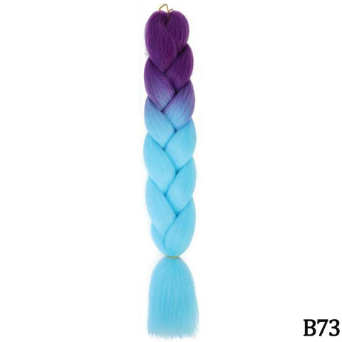 24" Synthetic Yaki Braids Hair - Ombre Kanekalon Jumbo Braid Hair Extensions for Women