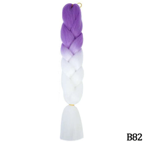 24" Synthetic Yaki Braids Hair - Ombre Kanekalon Jumbo Braid Hair Extensions for Women