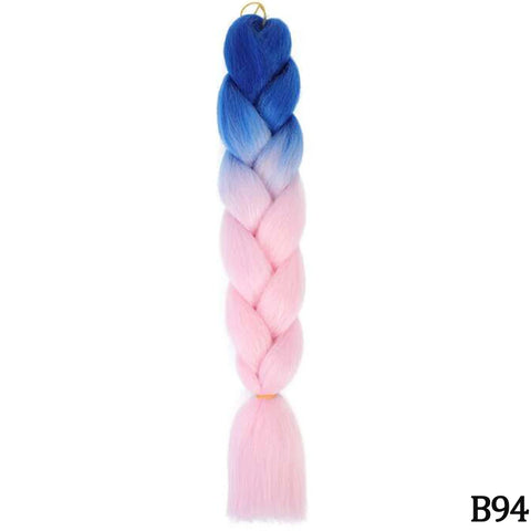 24" Synthetic Yaki Braids Hair - Ombre Kanekalon Jumbo Braid Hair Extensions for Women