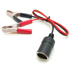 Car Battery Terminal Clip-on Cigarette Lighter Power Socket Adapter for 12V Camping and Christmas