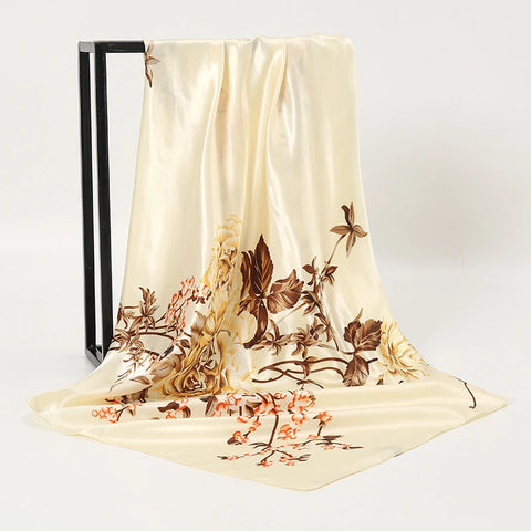 Elegant Silk Square Scarf for Women