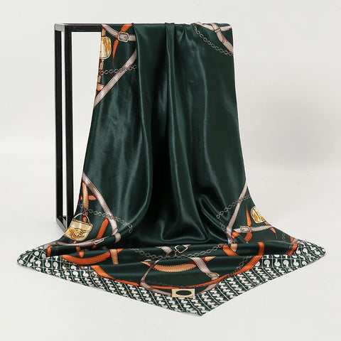 Elegant Silk Square Scarf for Women