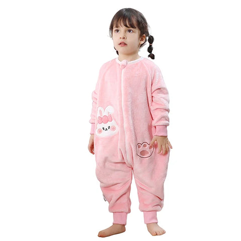 MICHLEY Cartoon Flannel Baby Sleeping Bag Sack