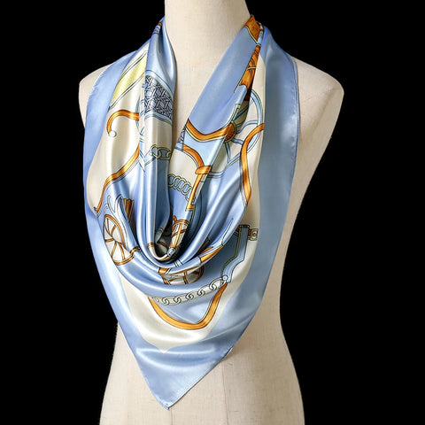 Elegant Silk Square Scarf for Women