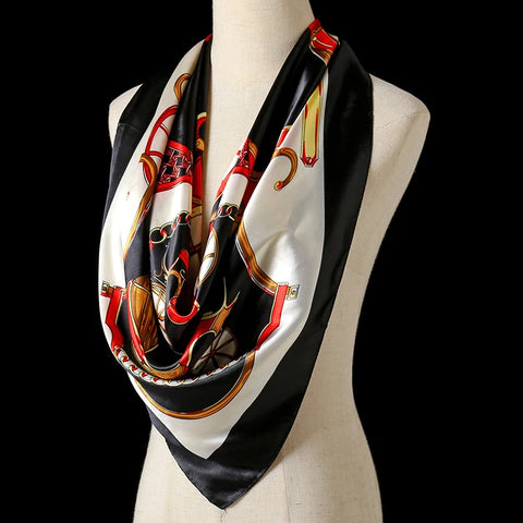 Elegant Silk Square Scarf for Women