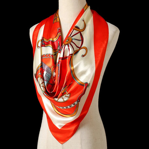 Elegant Silk Square Scarf for Women