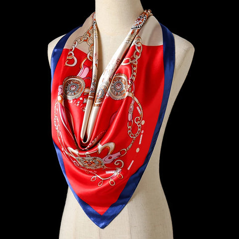 Elegant Silk Square Scarf for Women