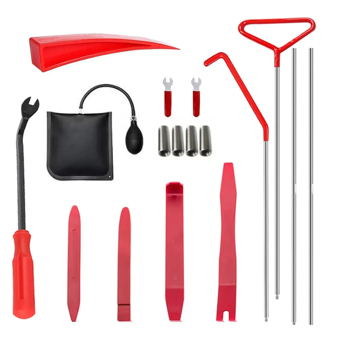 Car Door Tool Kit - Inflatable Air Wedge & Long Reach Tool Set for Auto Repairs