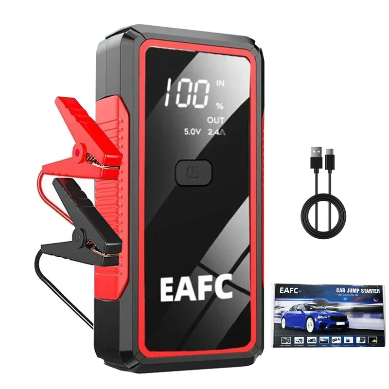 EAFC 2000A Portable Car Jump Starter and Power Bank - 20000 mAh Battery Booster for 12V Diesel and Gas Vehicles