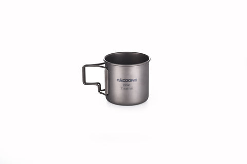 PACOONE Titanium Camping Mug - Lightweight Travel Cookware for Outdoor Adventures