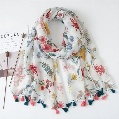Luxury Cotton Scarf for Women - Stylish Large Shawl