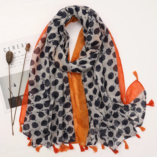 Luxury Cotton Scarf for Women - Large Shawl & Hijab