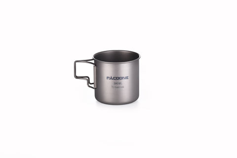 PACOONE Titanium Camping Mug - Lightweight Travel Cookware for Outdoor Adventures