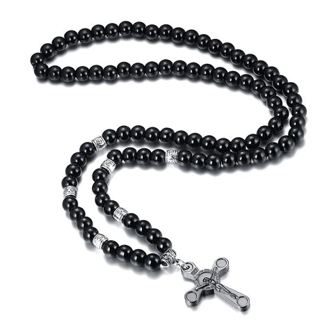 Tibetan Buddhist Phurba Kilaya Magic Dagger with Tiger’s Eye Lava Stone Necklace for Men