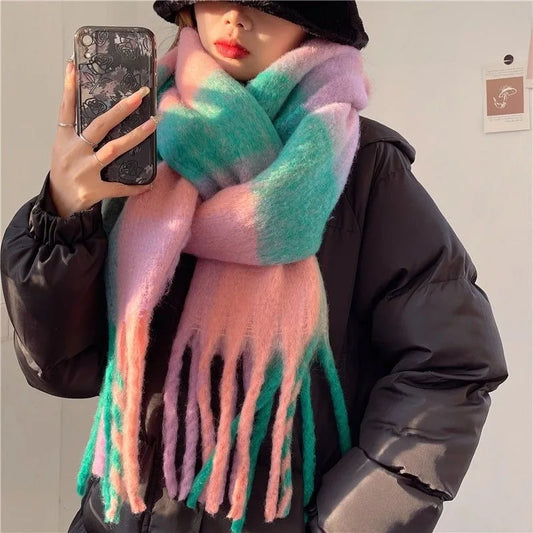2025 Winter Thick Warm Cashmere Scarf for Women