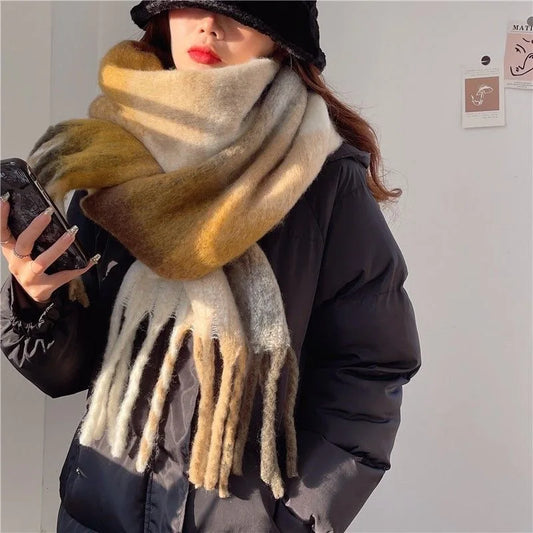 2025 Winter Thick Warm Cashmere Scarf for Women