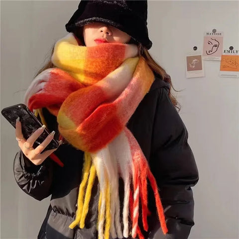 2025 Winter Thick Warm Cashmere Scarf for Women