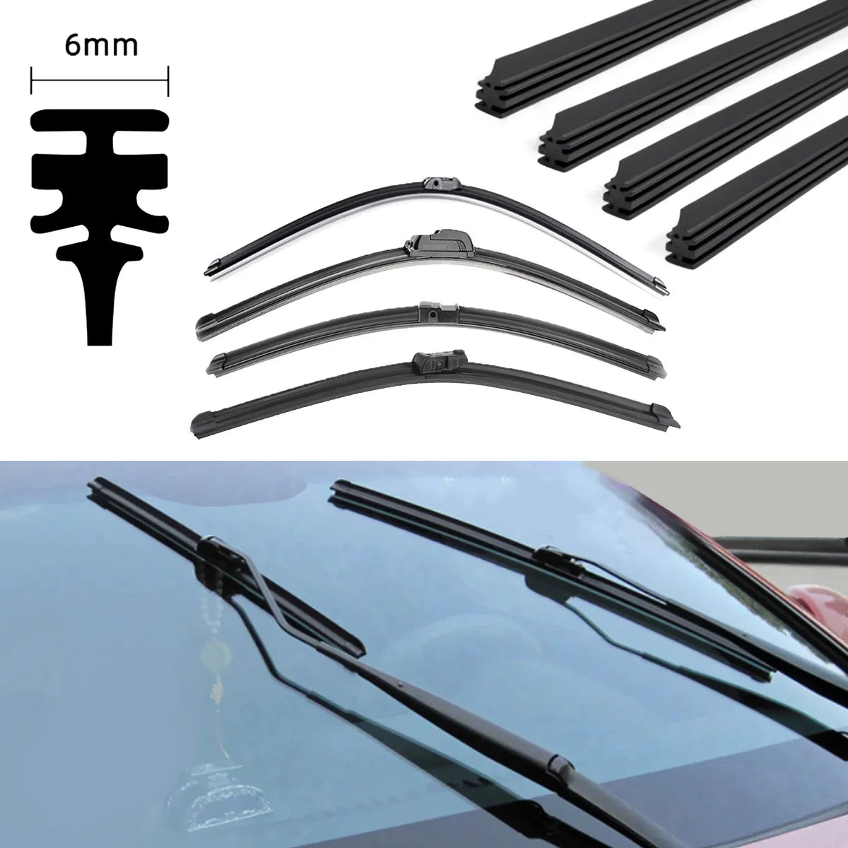 Car Wiper Rubber Strip Replacement