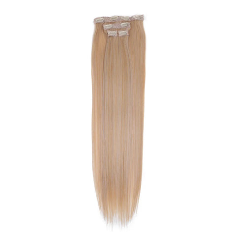 FASHION IDOL 8 Clips In Hair Extensions - Lang Steil Blond 60CM