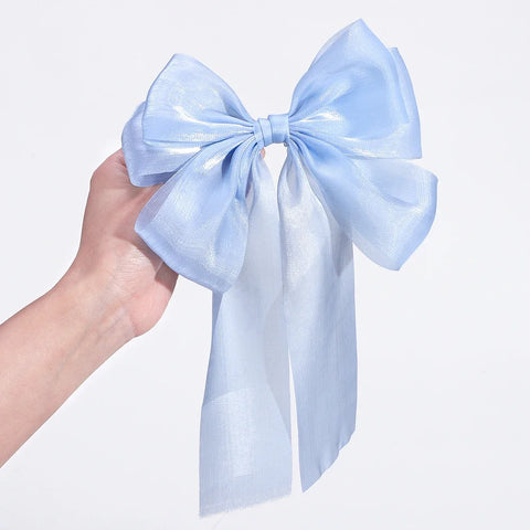 1 STUKS Meisjes Blauw Roze Grote Strik Lint Haarspeld - Elegante Lente Zomer Haaraccessoires 