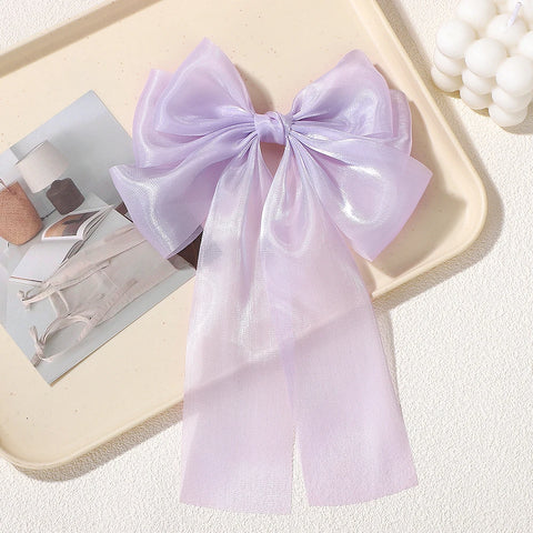 1 STUKS Meisjes Blauw Roze Grote Strik Lint Haarspeld - Elegante Lente Zomer Haaraccessoires 
