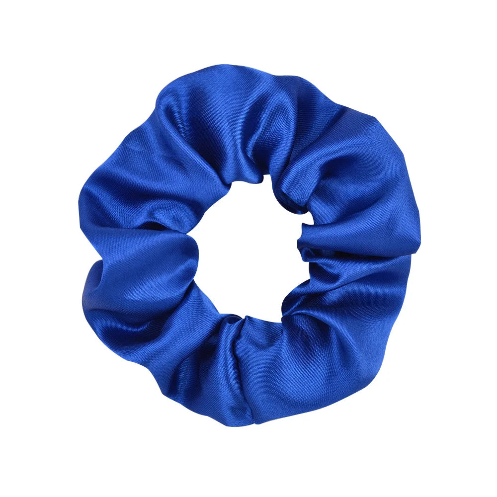 3,9 inch zijden scrunchie voor dames - handgemaakte veelkleurige haarband paardenstaarthouder 
