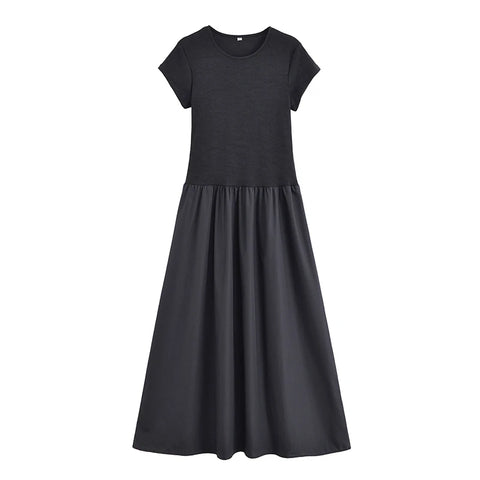 TRAF 2025 Pleated Long Dresses for Women