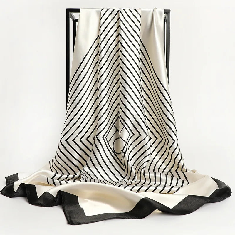 Elegant Silk Square Scarf for Women