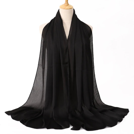 Premium Satin Crinkle Hijab Scarf
