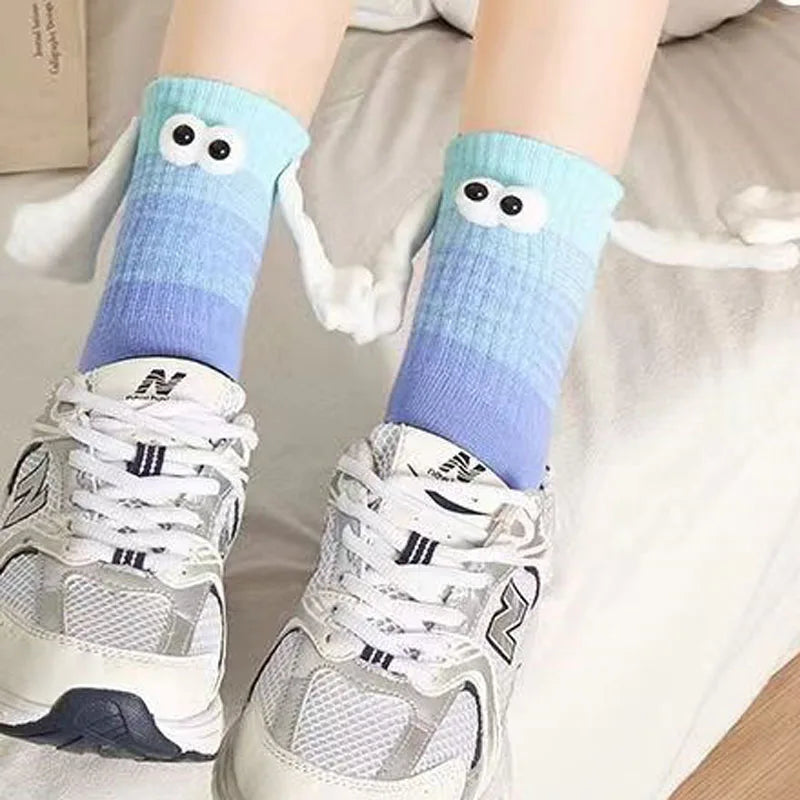 Cute Magnetic Hand Grip Socks for Women - Fun Couple Socks