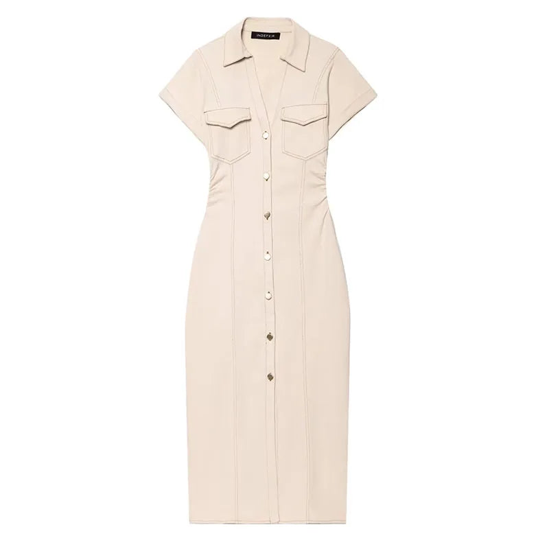 TRAF 2025 Denim Long Dress for Women